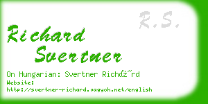 richard svertner business card